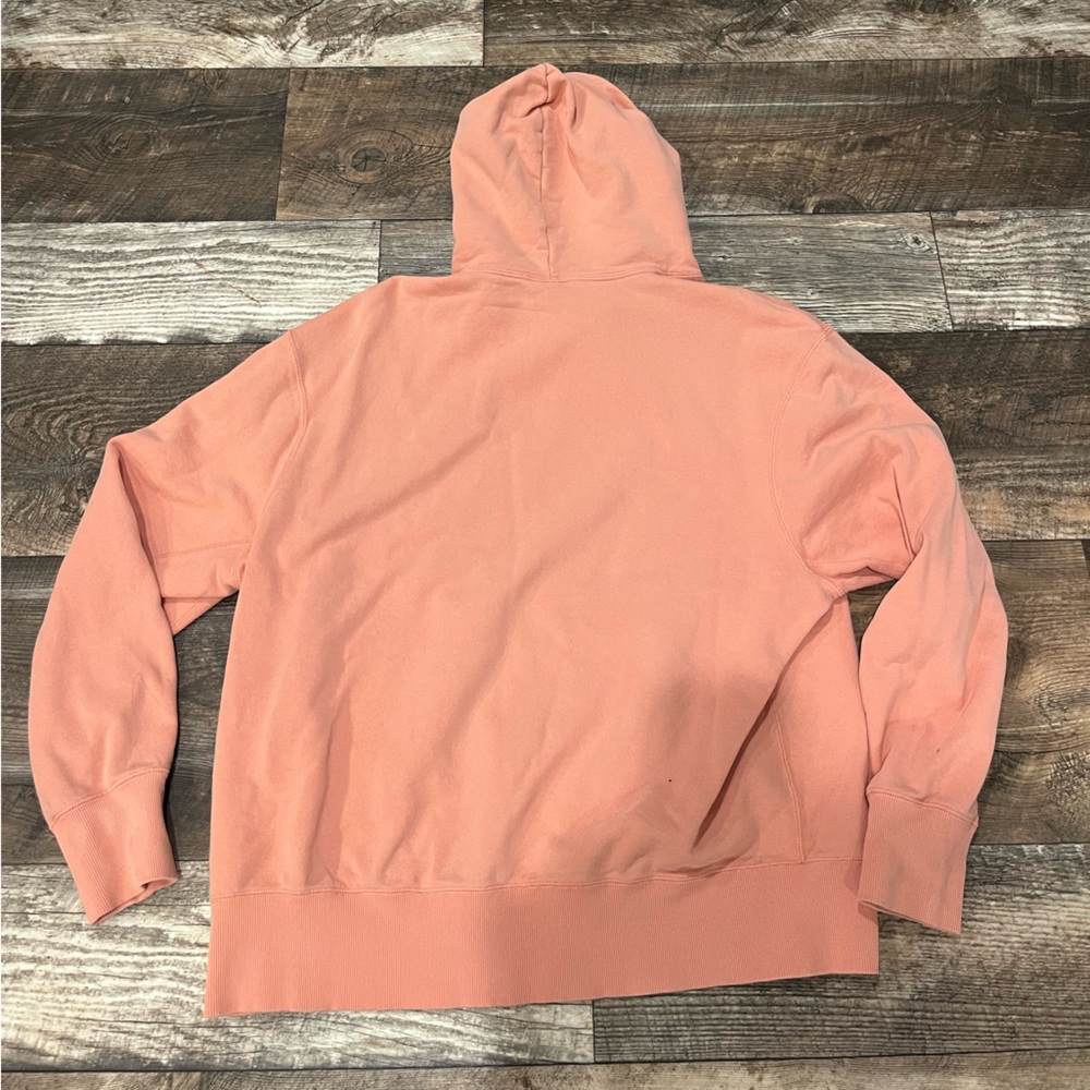 Nike Peach Pink Pullover Hoodie with Orange Drawstring - Picture 3 of 3